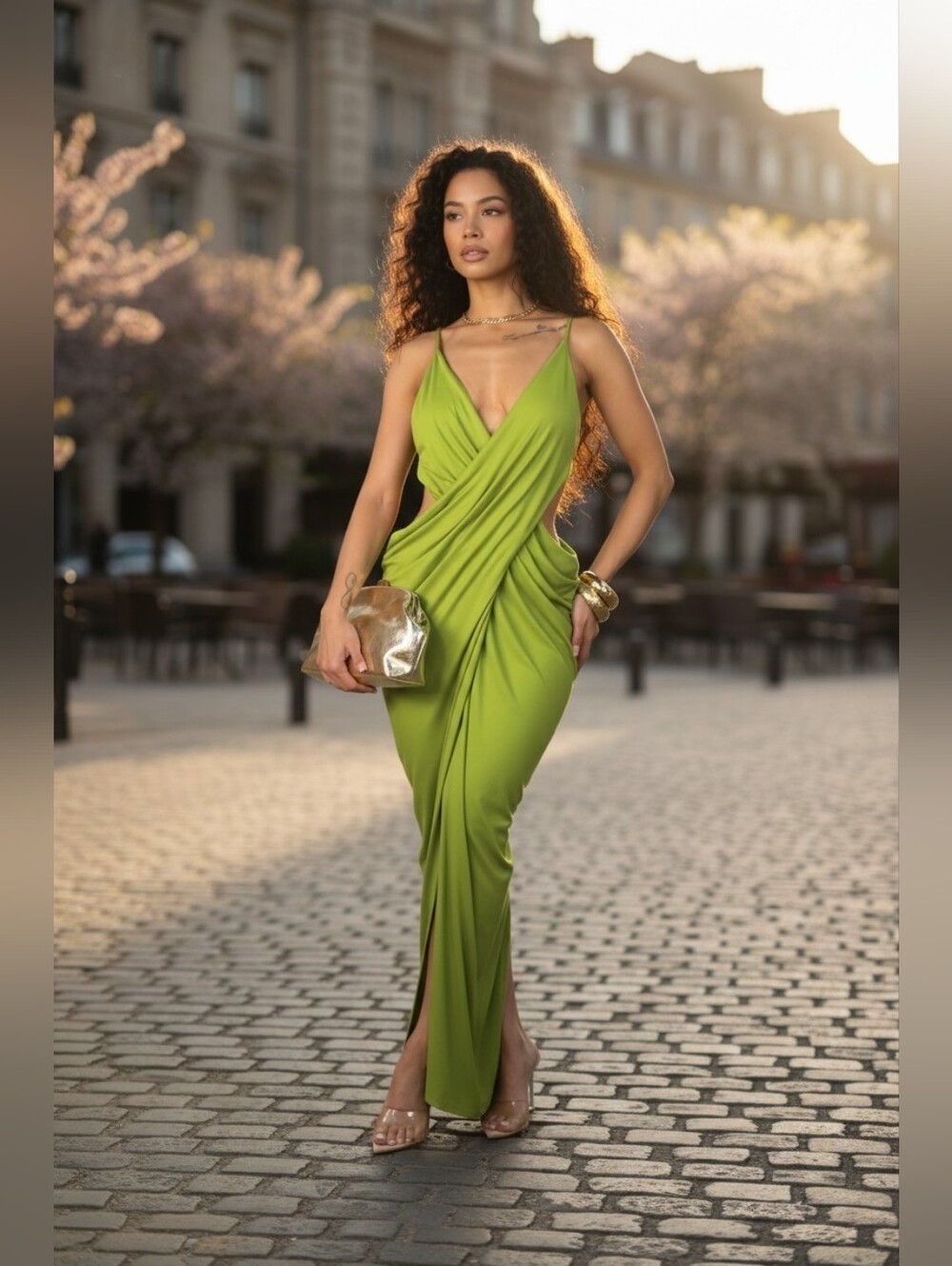 Kori Draped Slip Maxi Dress